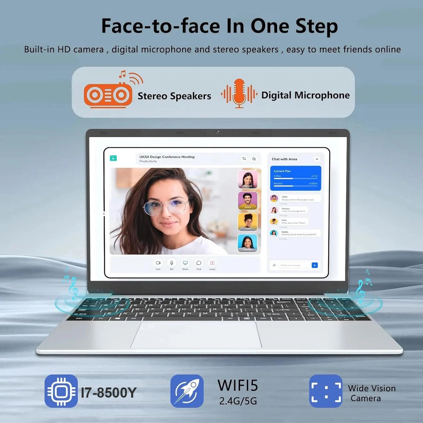 15.6 Inch Intel Core i7 Laptop with Fingerprint Unlock