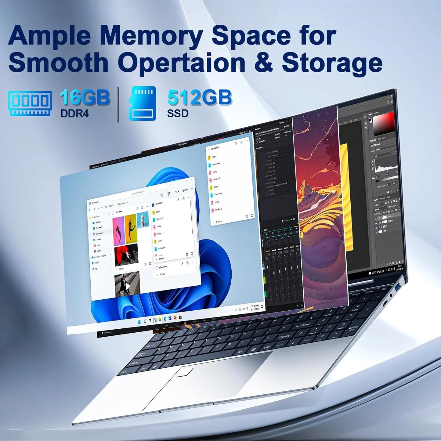 New Intel Celeron N5095 Laptop with 32GB RAM and 2TB SSD
