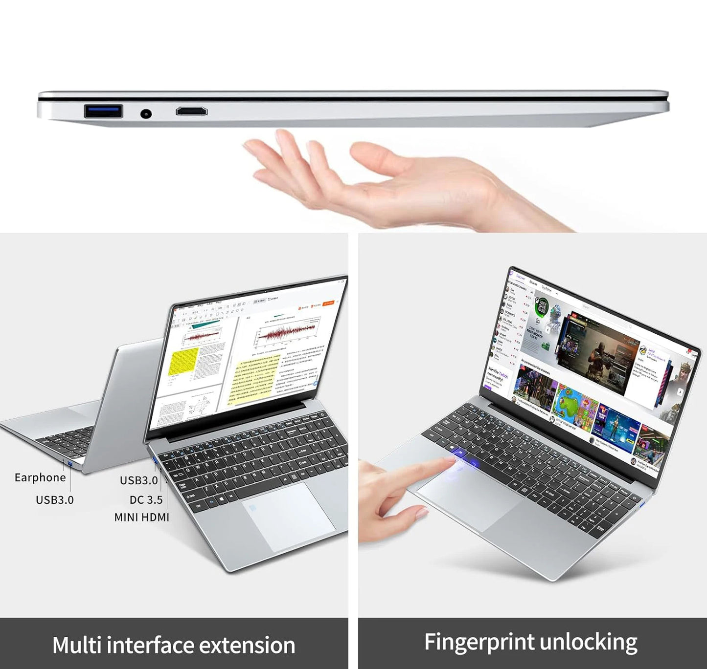 15.6 Inch Intel Celeron Laptop With 16GB RAM And 1TB SSD