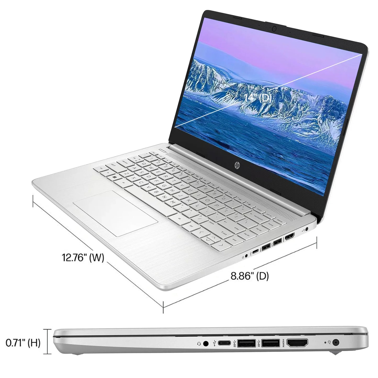 HP 14 Inch Business Laptop with Up to 16GB RAM and 384GB Storage