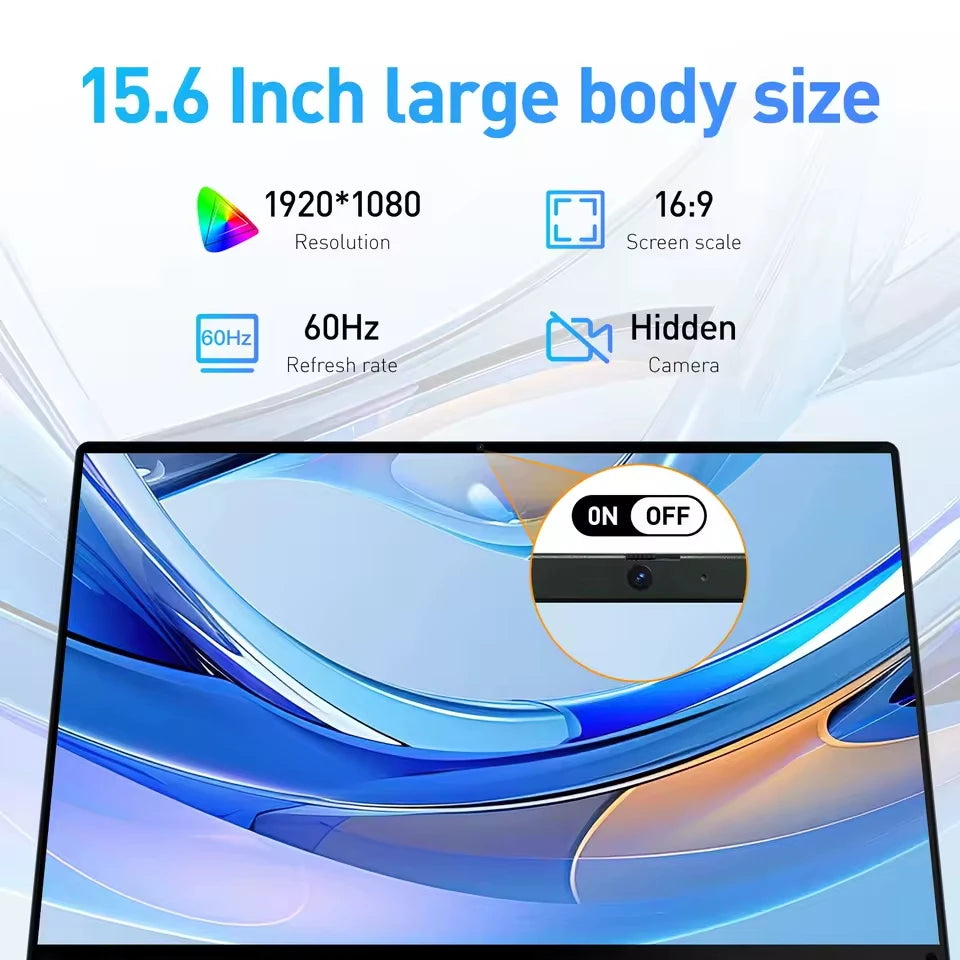 15.6 Inch Intel Celeron Laptop With 16GB RAM And 1TB SSD