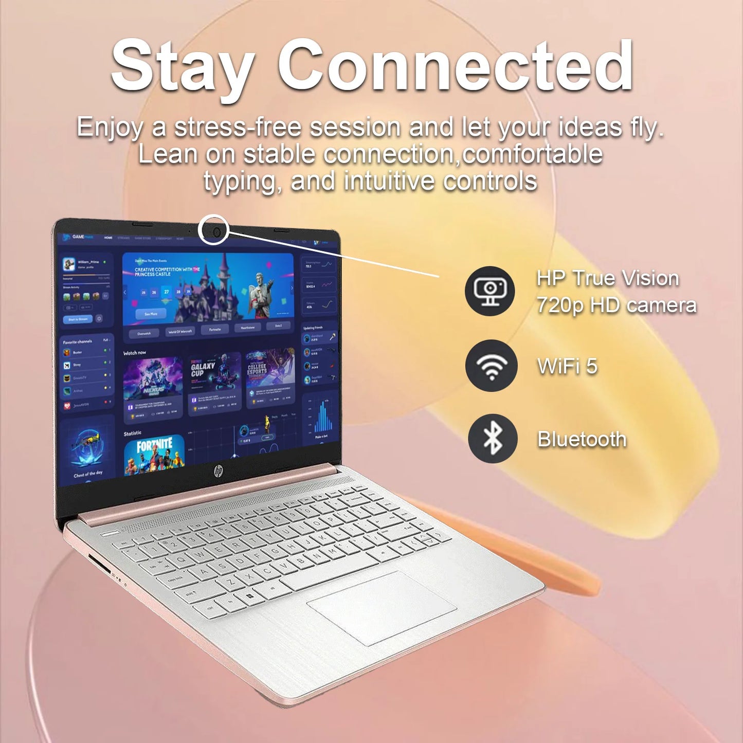 HP 14 Inch Student Laptop with Long Battery Life and 16GB RAM