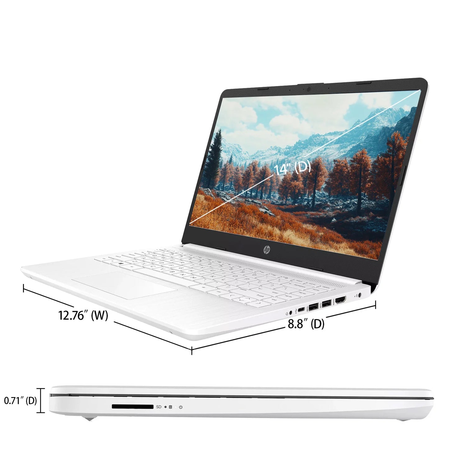 HP 14 Inch Business Laptop with 16GB RAM and Office 365