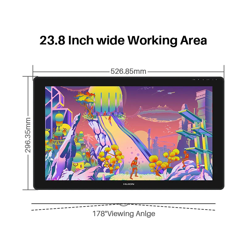 HUION Kamvas 24 Plus Graphics Tablet Monitor with High Color Accuracy