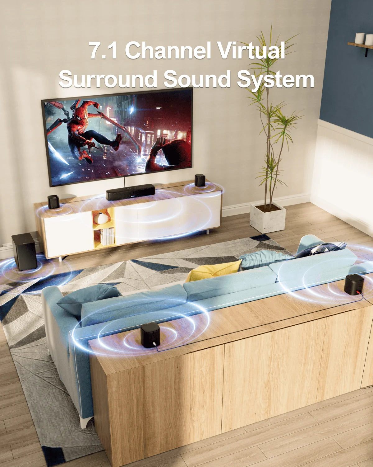 ULTIMEA 7.1ch Virtual Surround Soundbar for Immersive Audio Experience