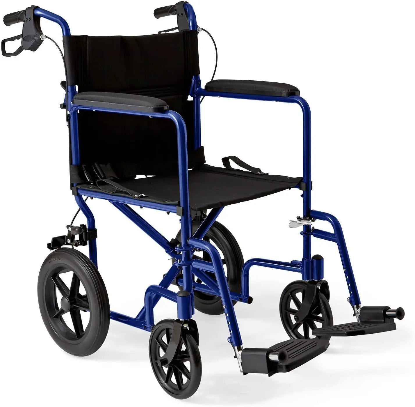 Lightweight Foldable Transport Wheelchair with Handbrakes