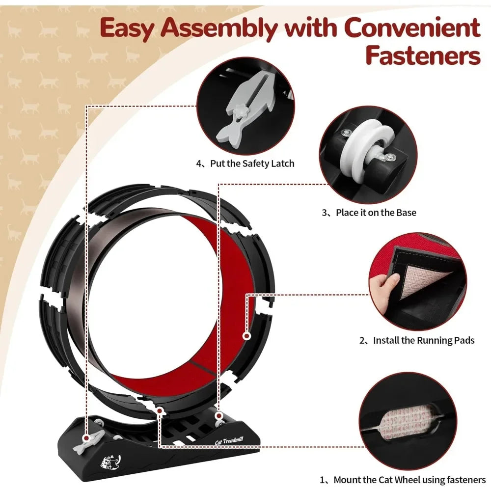 Cat Exercise Wheel Treadmill for Active Play and Fitness