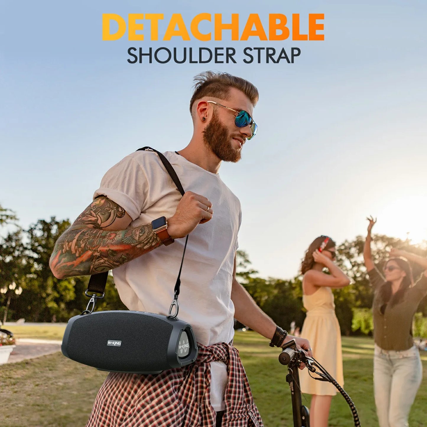 W-KING 70W Waterproof Bluetooth Speaker with Deep Bass