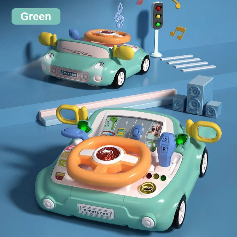 Interactive Baby Car Toy with Music and Lights for Fine Motor Skill Development