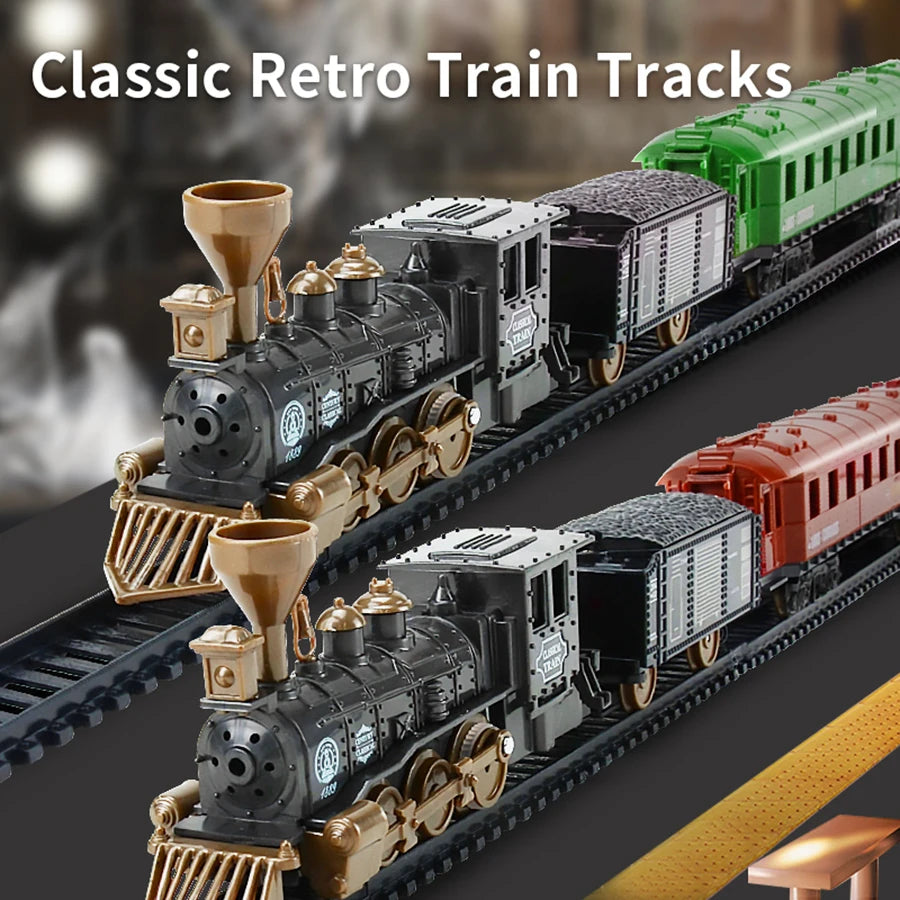 21PCS Retro Electric Train Set for Kids Birthday Gift