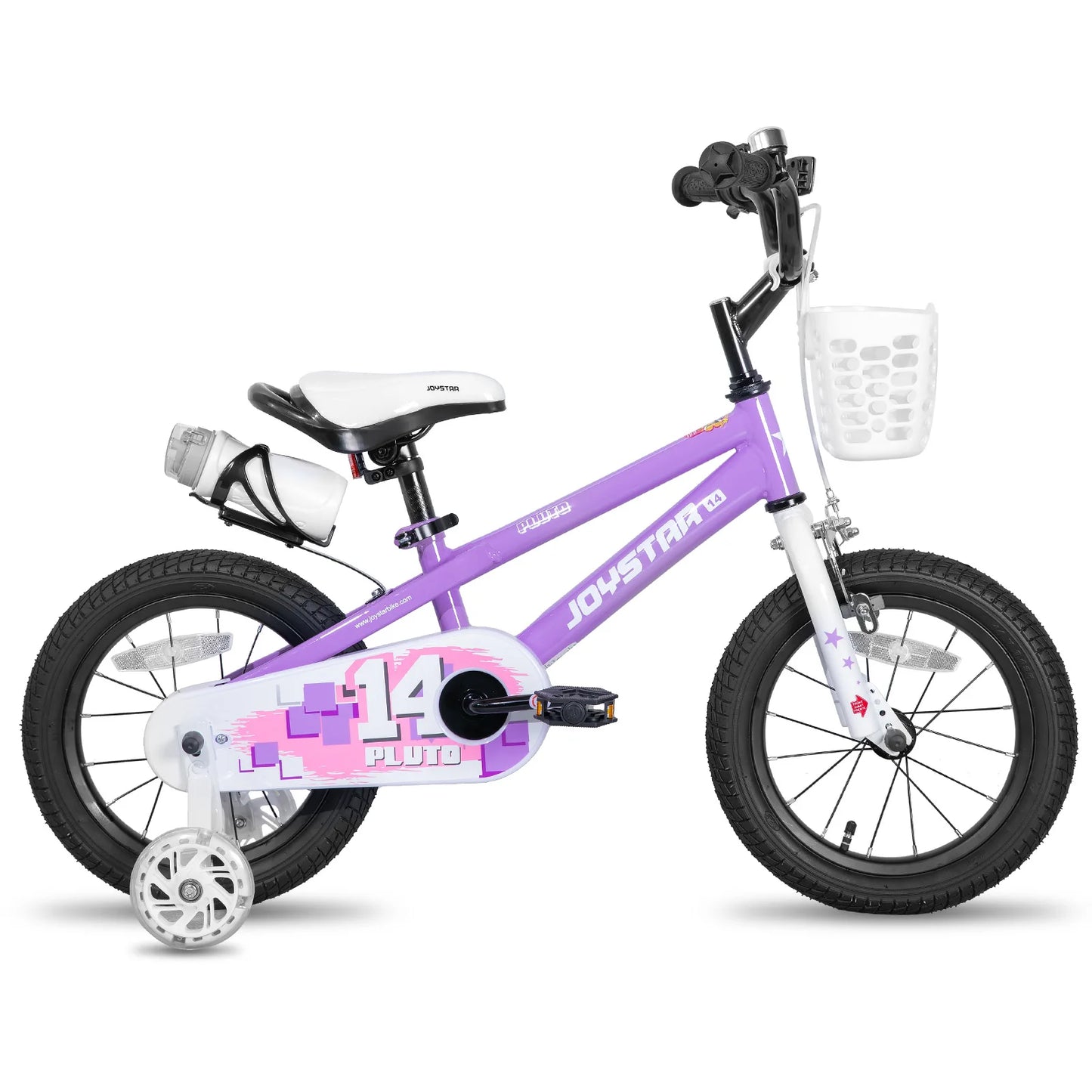 Joystar Kids Bicycle with Light Up Training Wheels for Ages 3-12