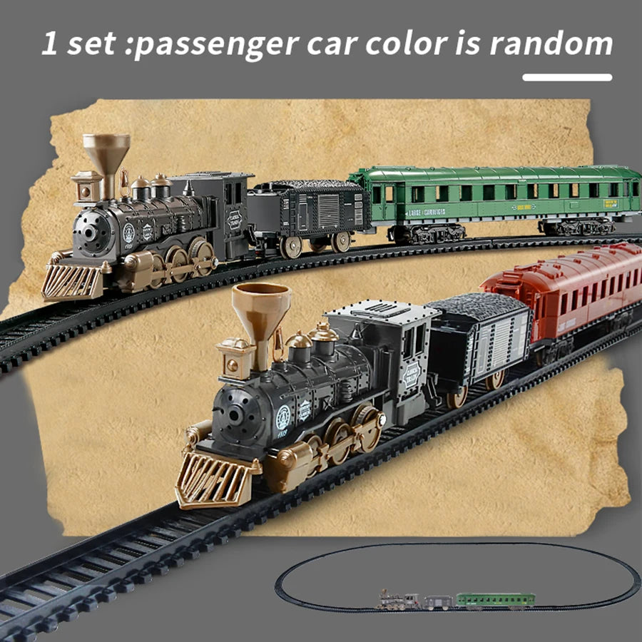 21PCS Retro Electric Train Set for Kids Birthday Gift