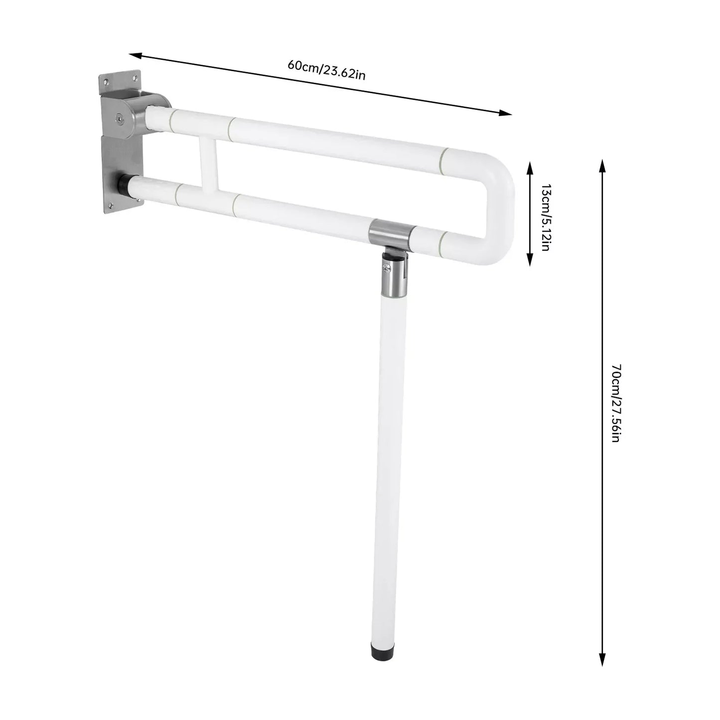 Stainless Steel Bathroom Safety Rail Foldable Grab Bar for Disabled