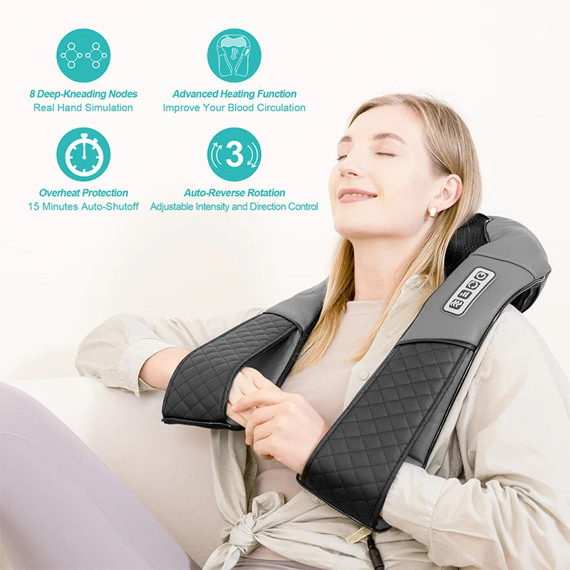 Medcursor Electric Neck and Back Massager for Muscle Relief