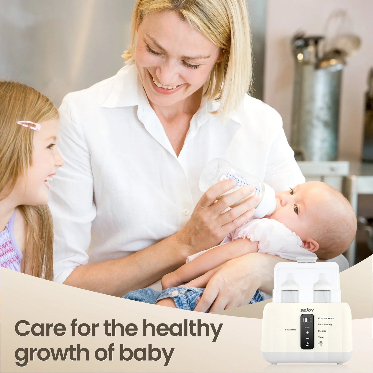 Sejoy 6-in-1 Baby Bottle Warmer Fast Heating with LCD Display