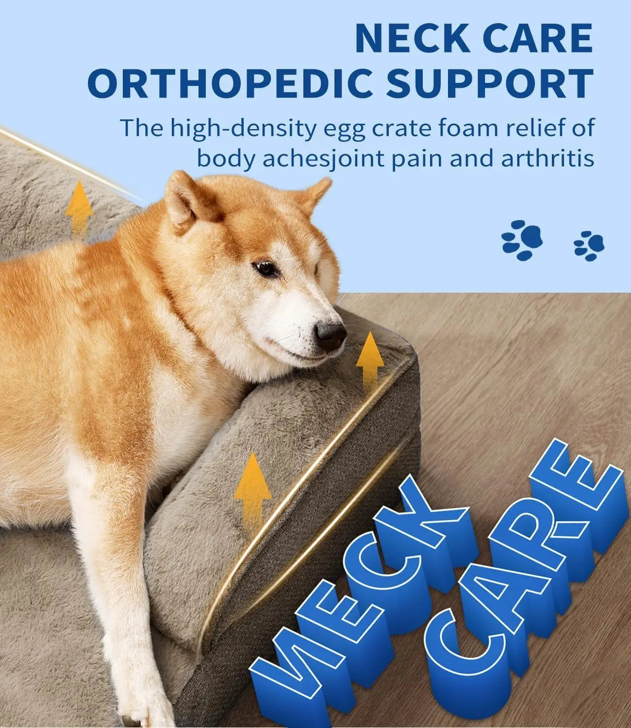 Large Orthopedic Dog Sofa with Washable Cover and Waterproof Lining