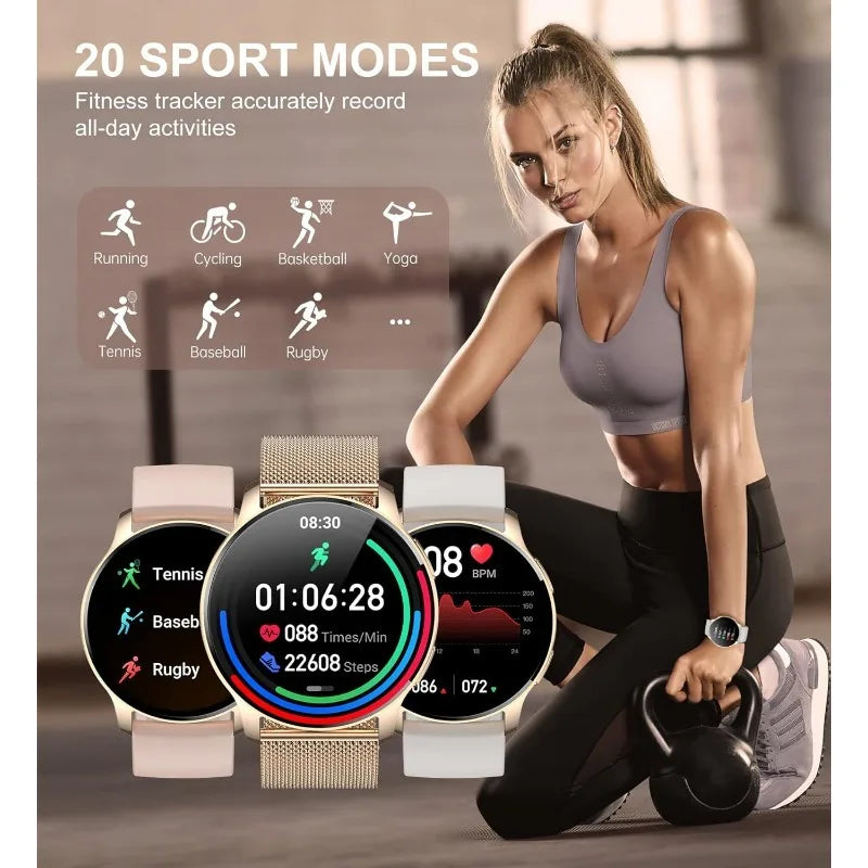Smart Watch for Women with Fitness Tracker and Waterproof Design