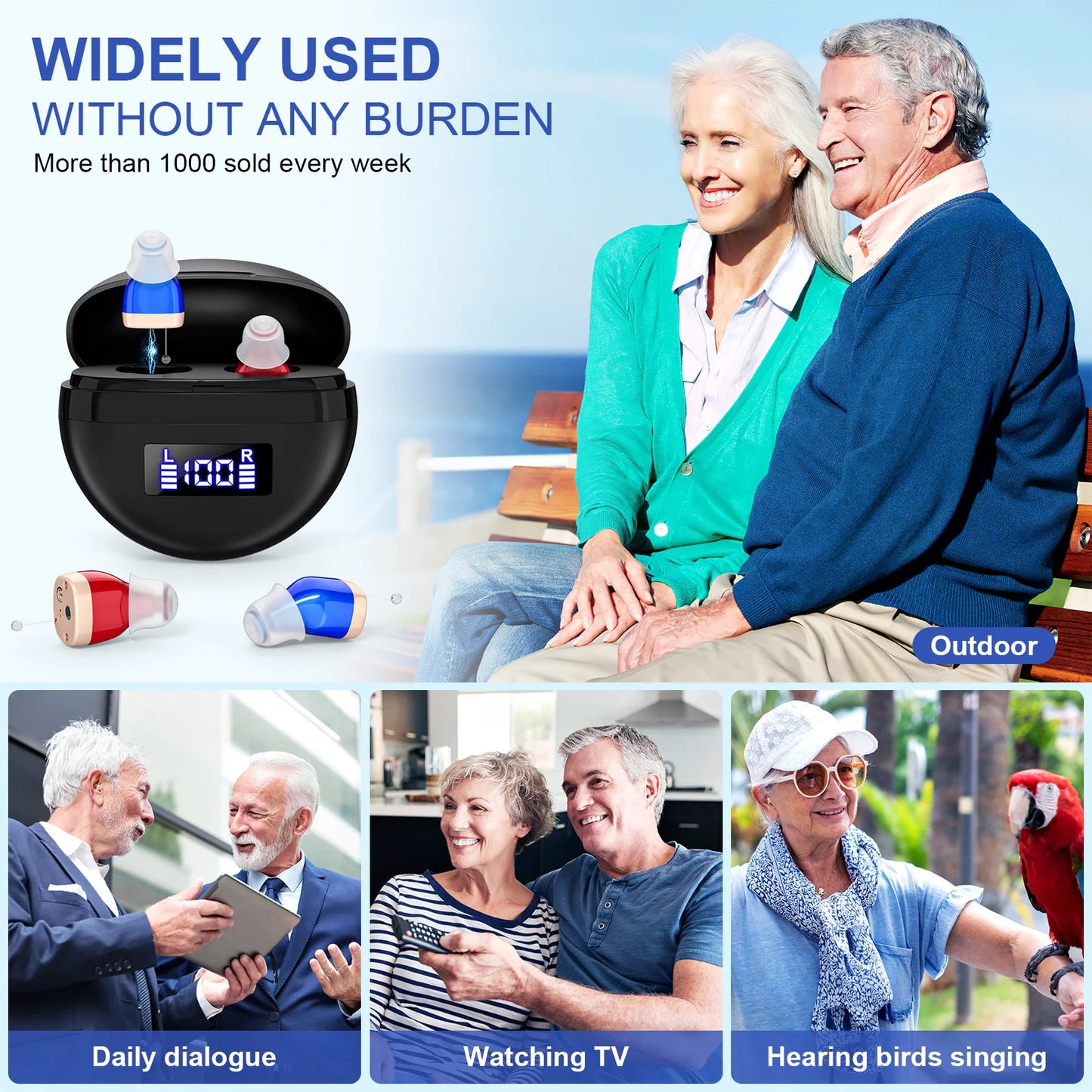Portable In-Ear Hearing Amplifier with Noise Reduction