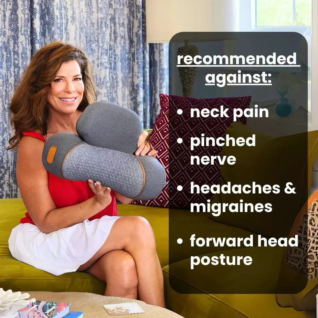 3-in-1 Neck Massager with Hot Compress and Spine Support Pillow