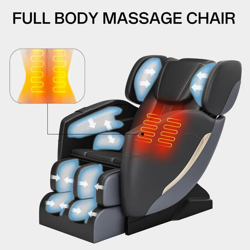 2025 Zero Gravity Massage Chair with Heating and Bluetooth Comfort