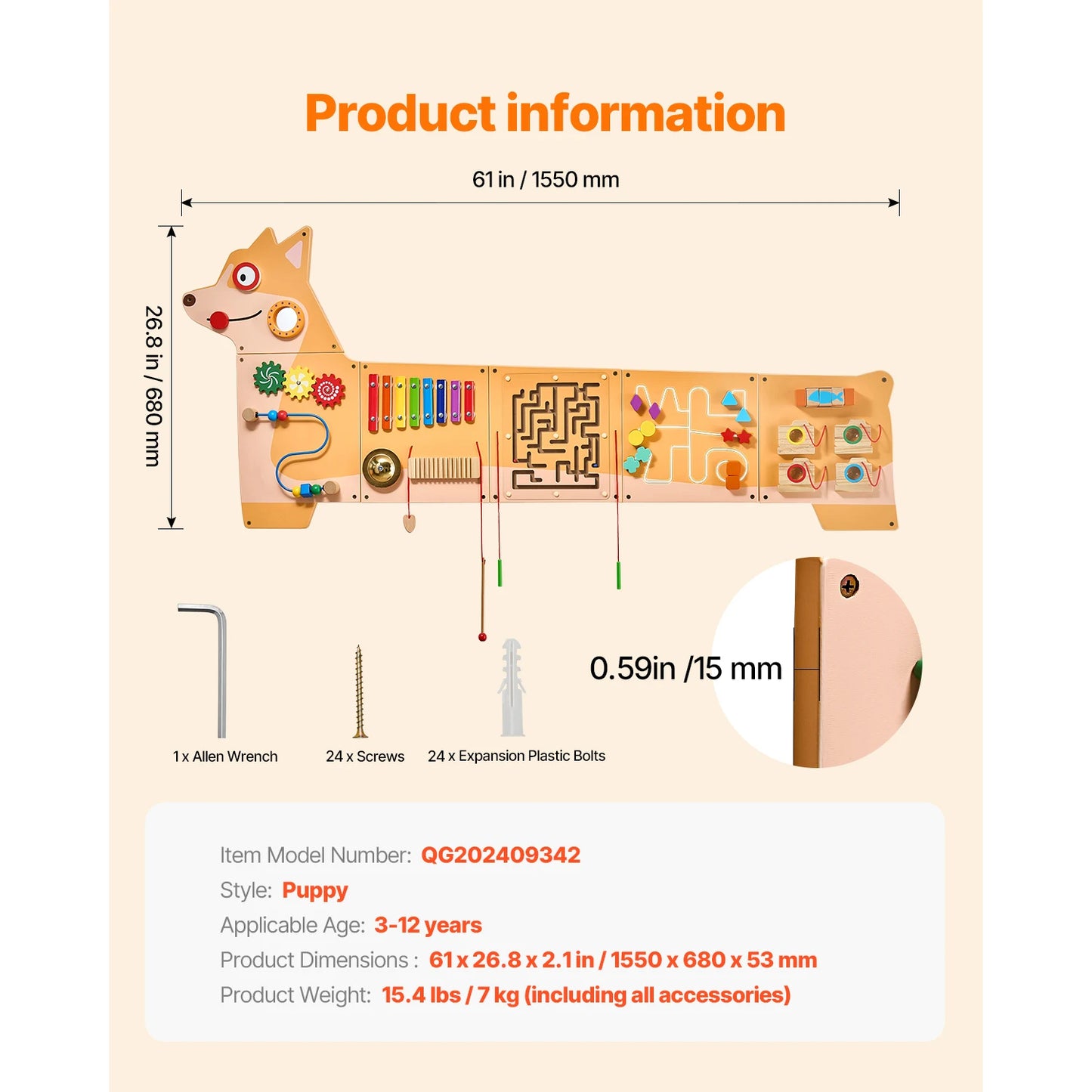Montessori Sensory Wall Panels for Kids Learning Fun