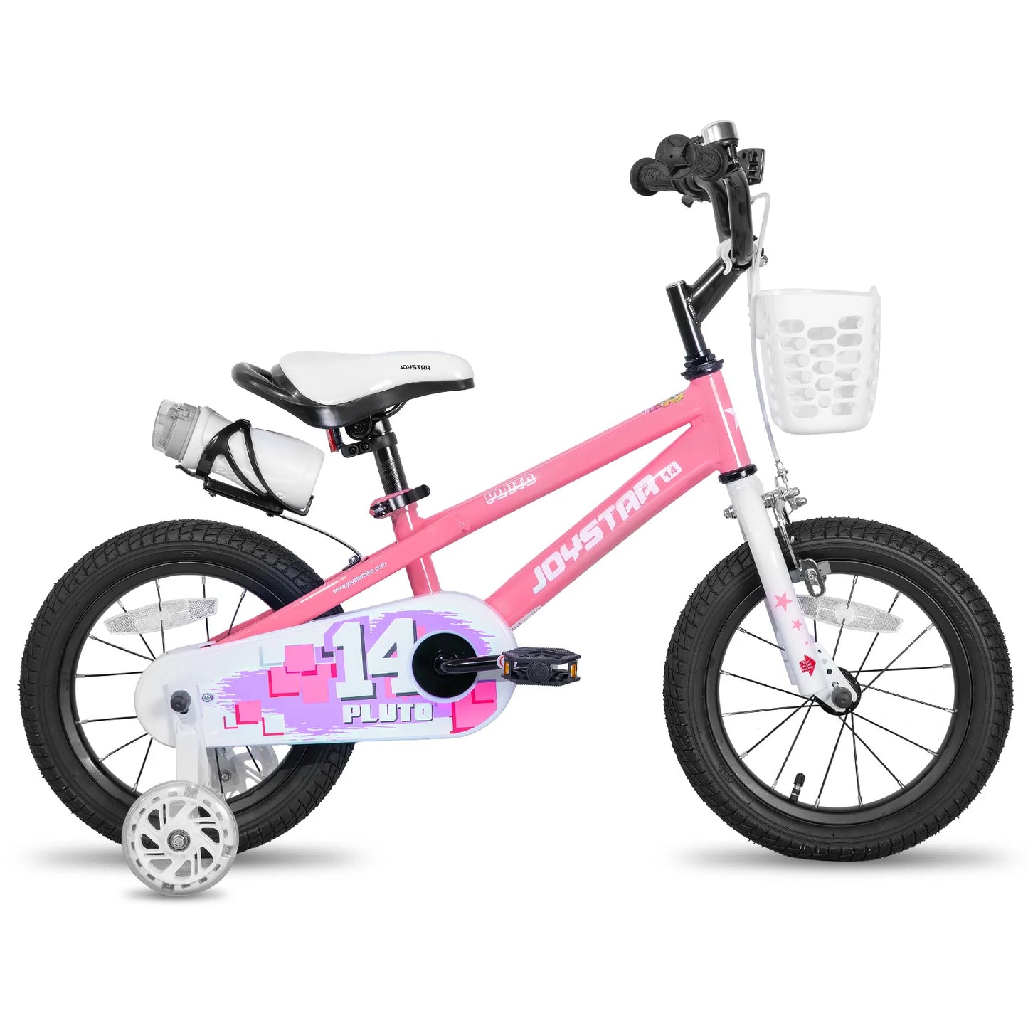 Joystar Kids Bicycle with Light Up Training Wheels for Ages 3-12