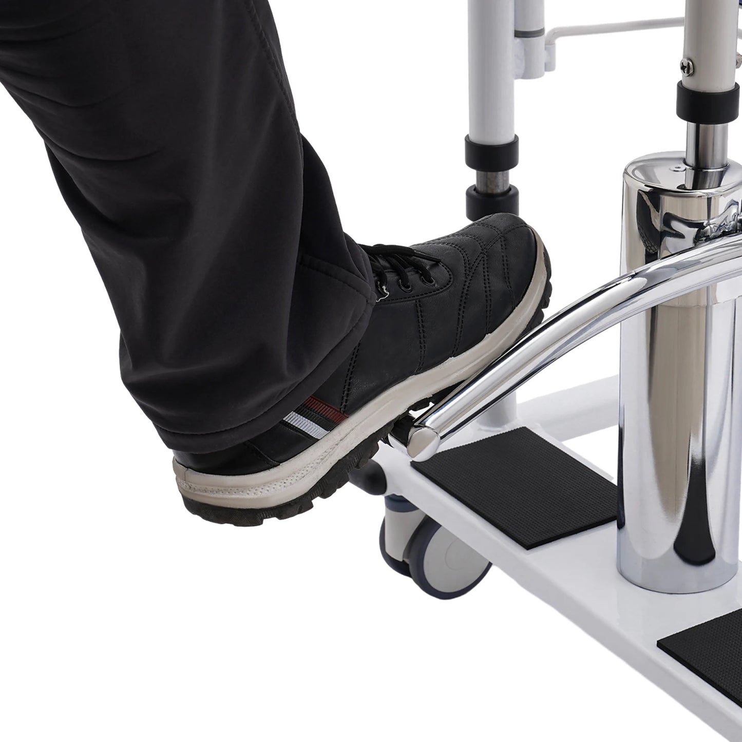 Adjustable Patient Lift Transfer Chair With 180 Degree Split Seat