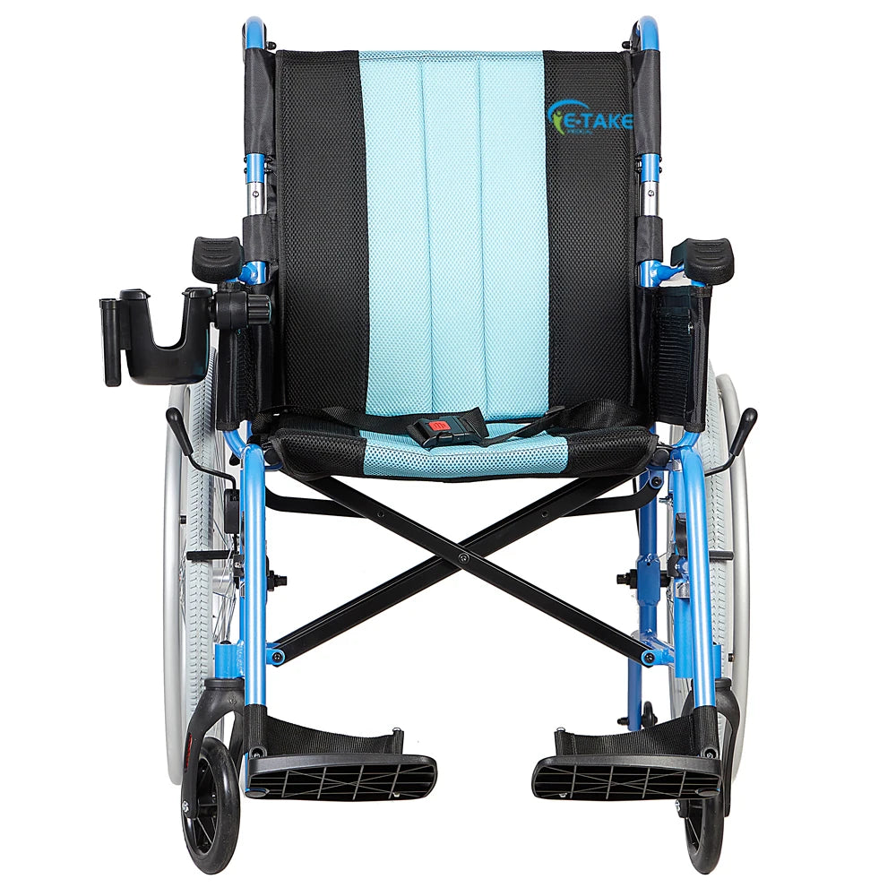 Ultra Lightweight 5.8KG Foldable Wheelchair with 20 Inch Wide Seat