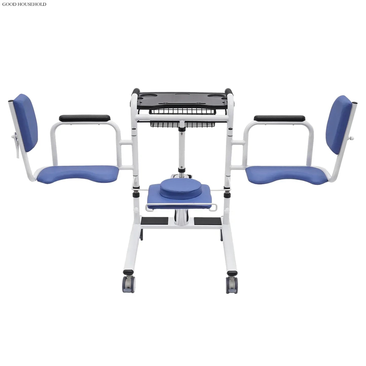 Patient Lift Transfer Chair with Hydraulic Aid and 180 Degree Split Seat