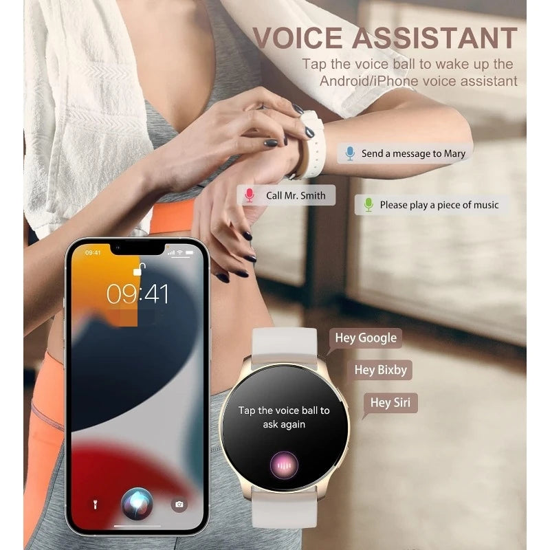 Smart Watch for Women with Fitness Tracker and Waterproof Design