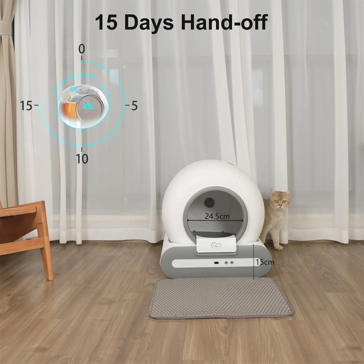 DOEL Automatic Cat Litter Box with Smart App Control