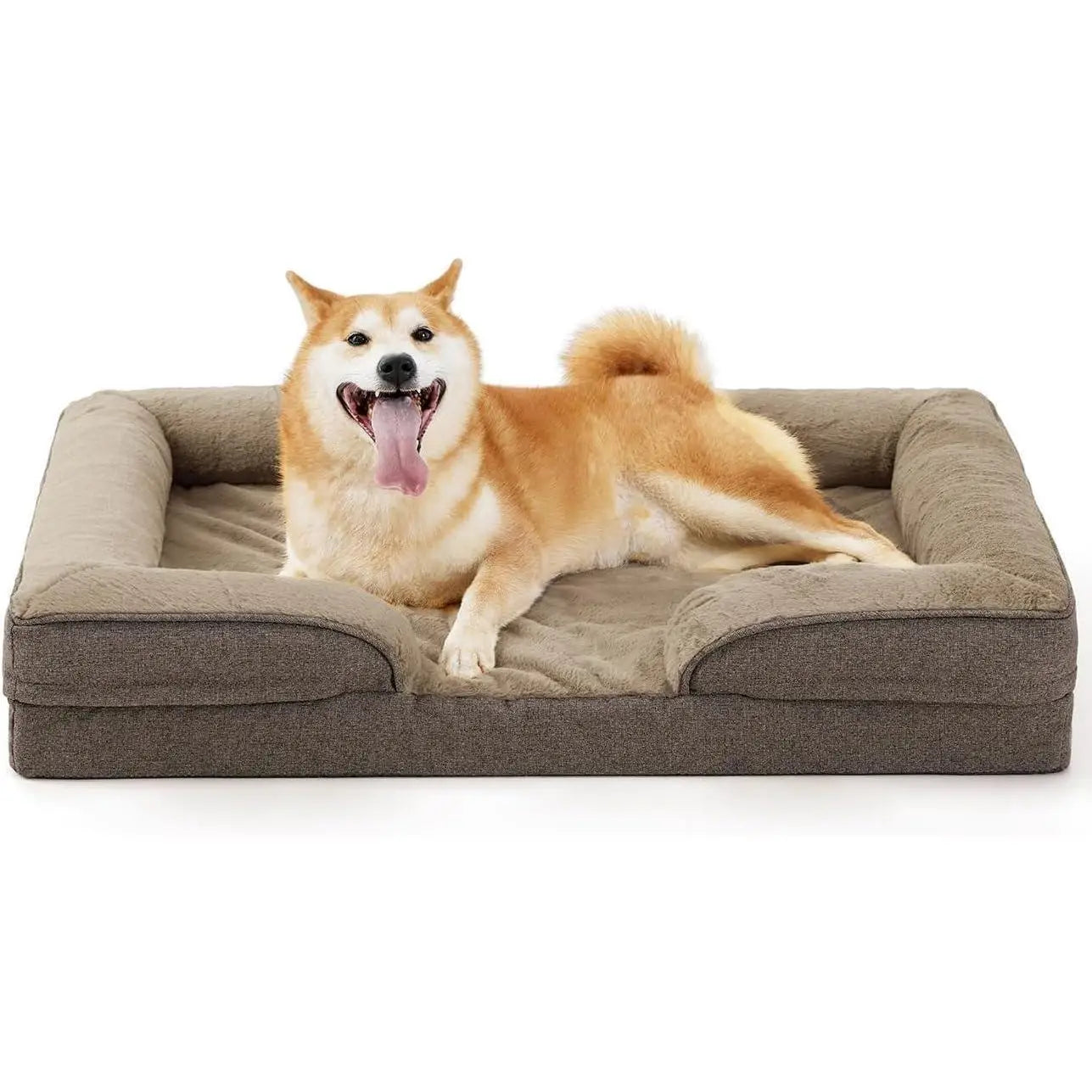 Large Orthopedic Dog Sofa with Washable Cover and Waterproof Lining
