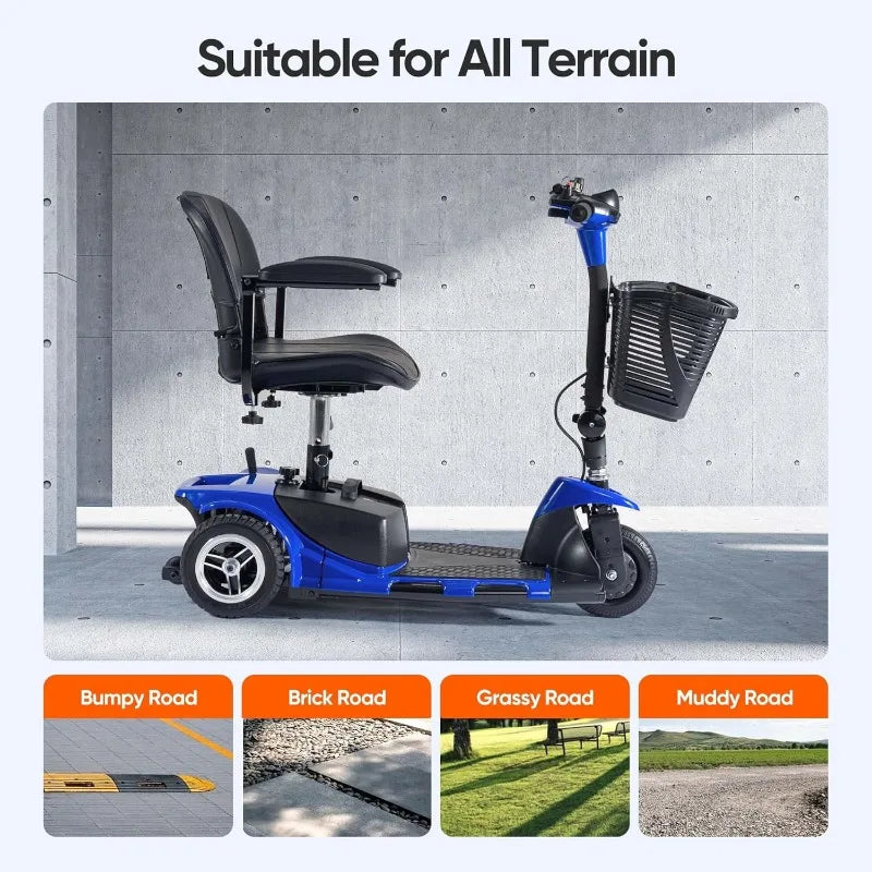 Folding Electric Wheelchair for Travel with Long Range Battery