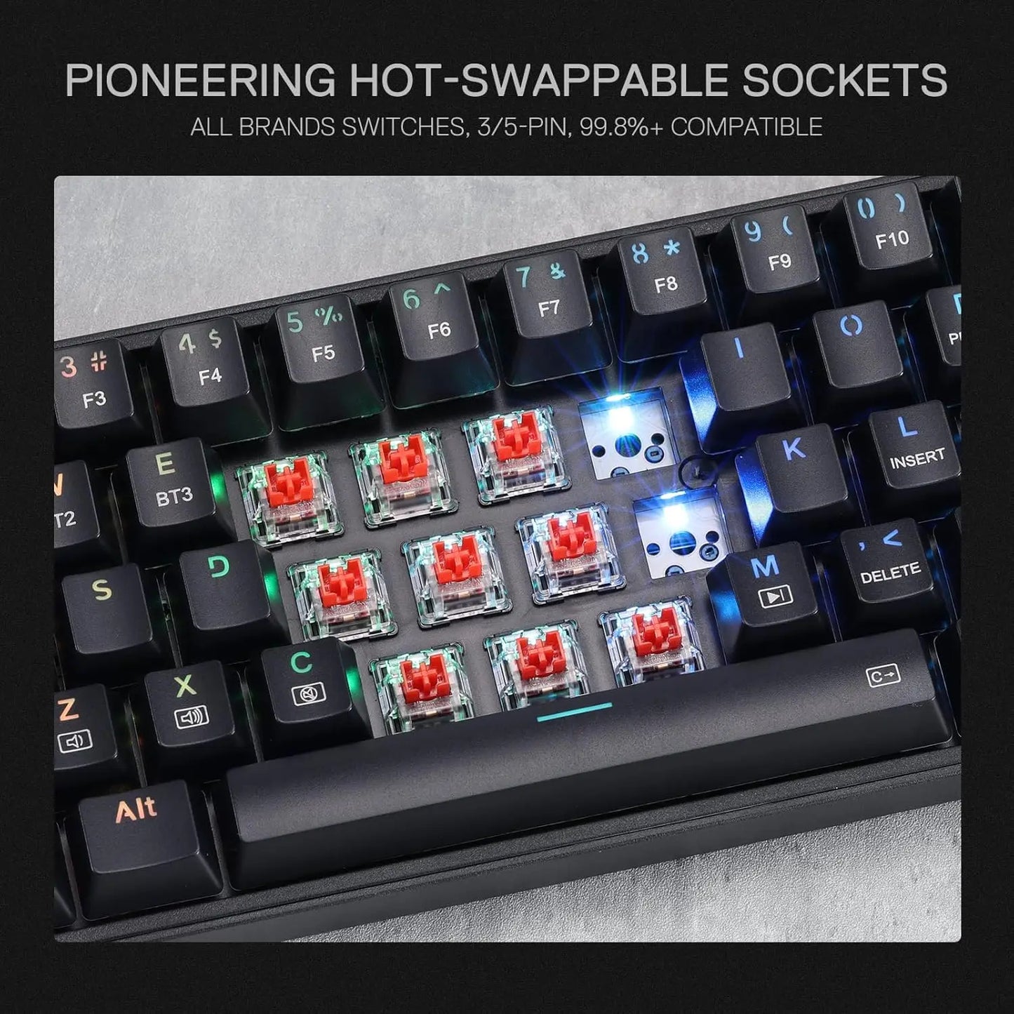 Redragon BS136 Gaming Keyboard and Mouse Combo with RGB Lighting and Wireless Convenience