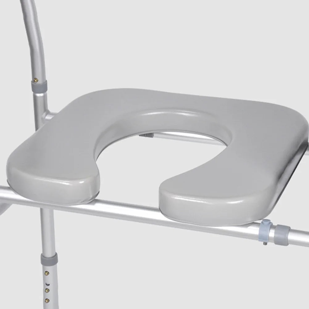 Adjustable Raised Toilet Seat with Handles for Elderly Support
