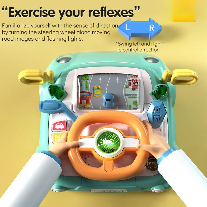 Interactive Baby Car Toy with Music and Lights for Fine Motor Skill Development