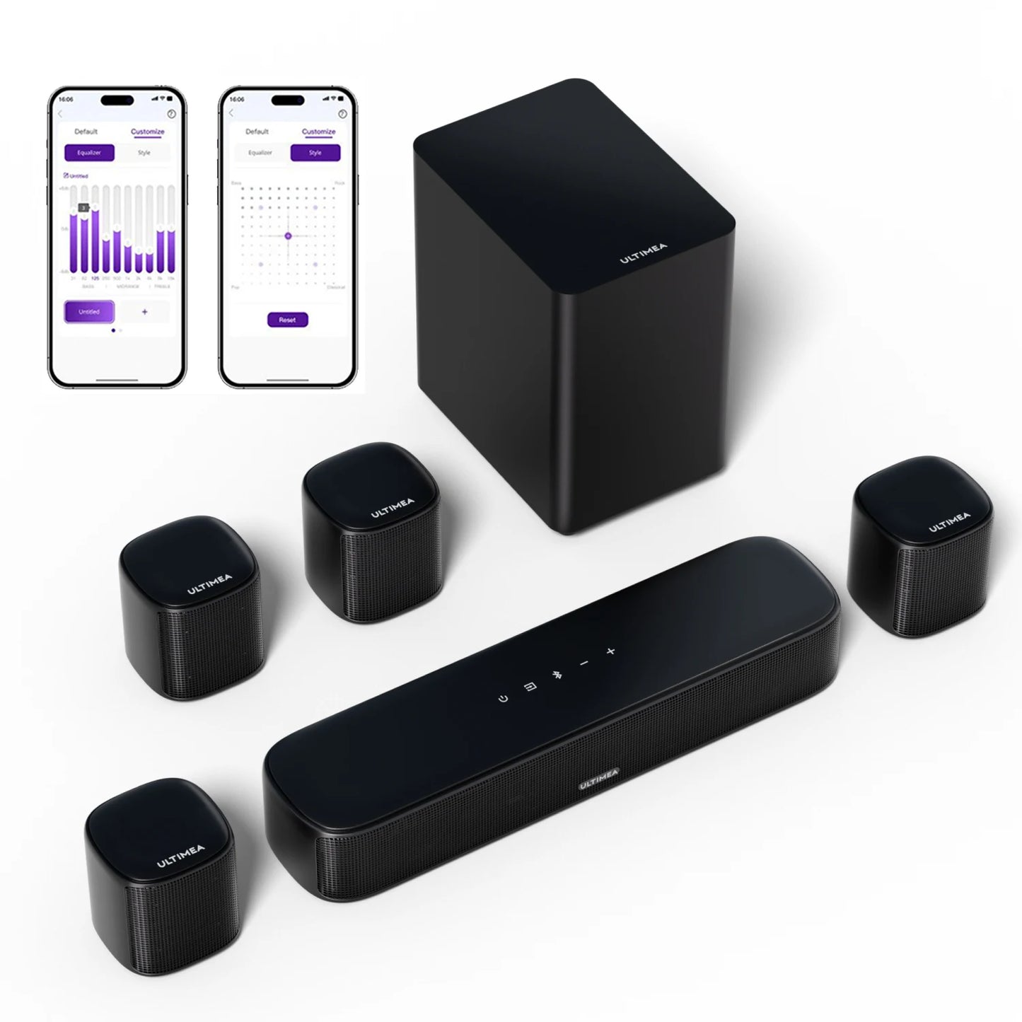 ULTIMEA 7.1ch Virtual Surround Soundbar for Immersive Audio Experience