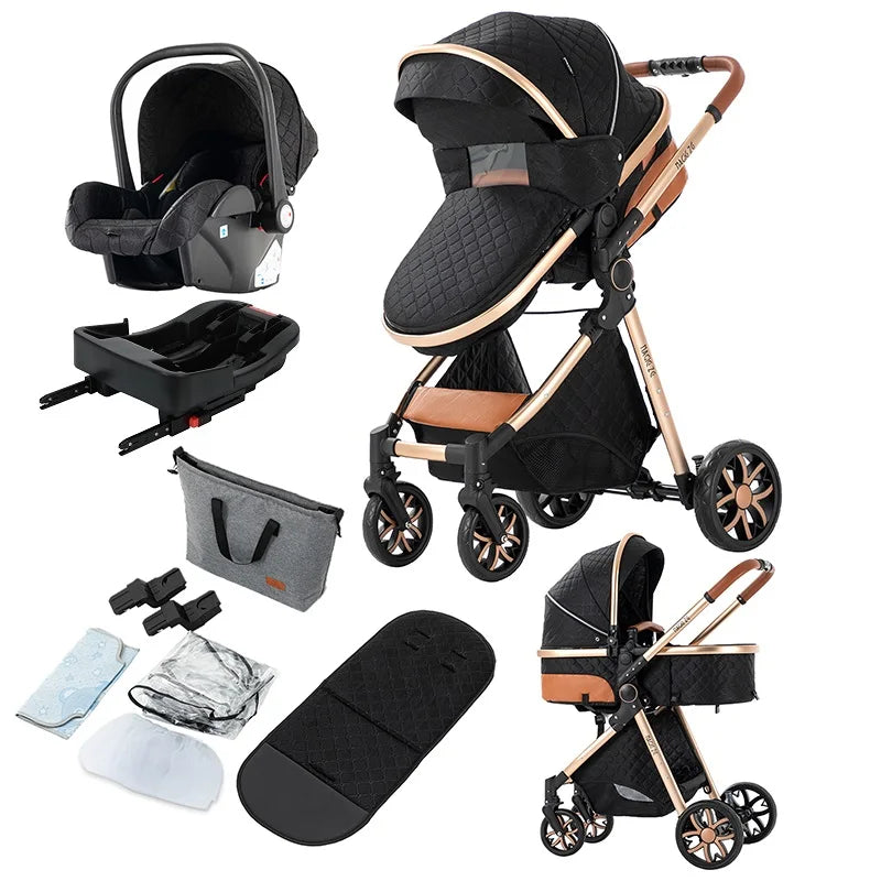 Baby Stroller 3 in 1 with Isofix Car Seat for Newborns