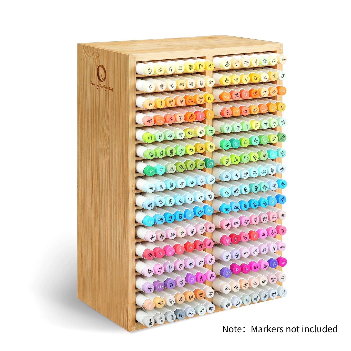 Ohuhu Bamboo Marker Organizer for Easy Desktop Storage