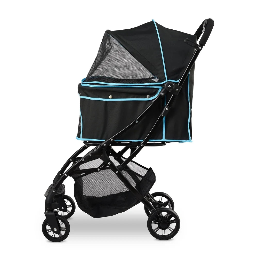 Lightweight Portable Pet Stroller with 360 Degree Swivel Wheels