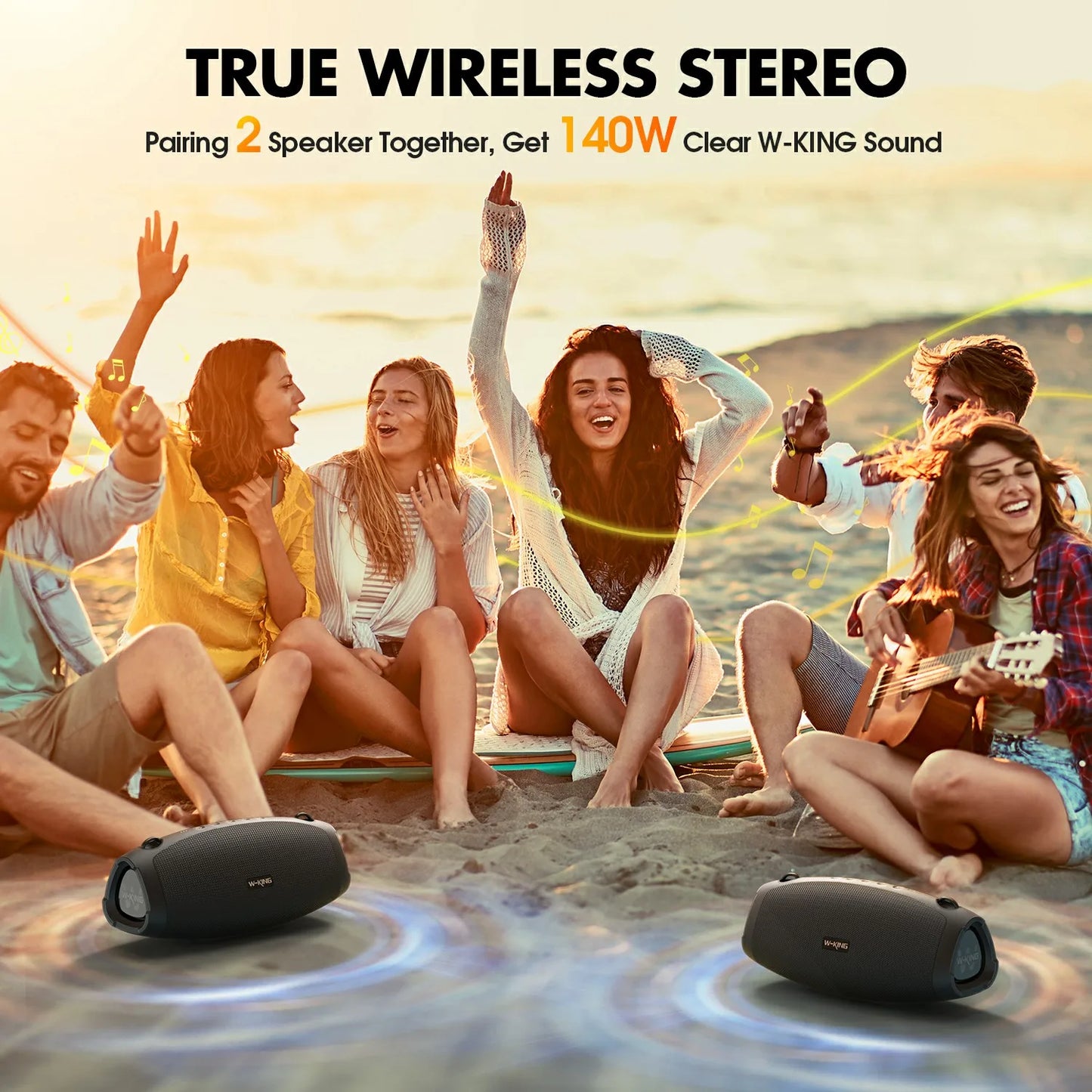 W-KING 70W Waterproof Bluetooth Speaker with Deep Bass