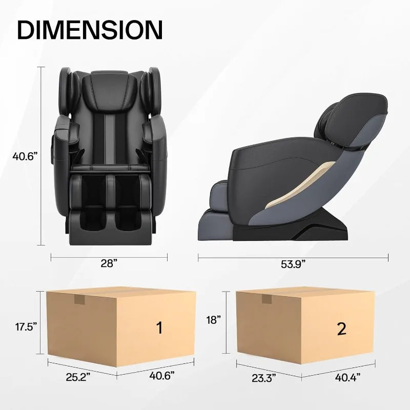 2025 Zero Gravity Massage Chair with Heating and Bluetooth Comfort
