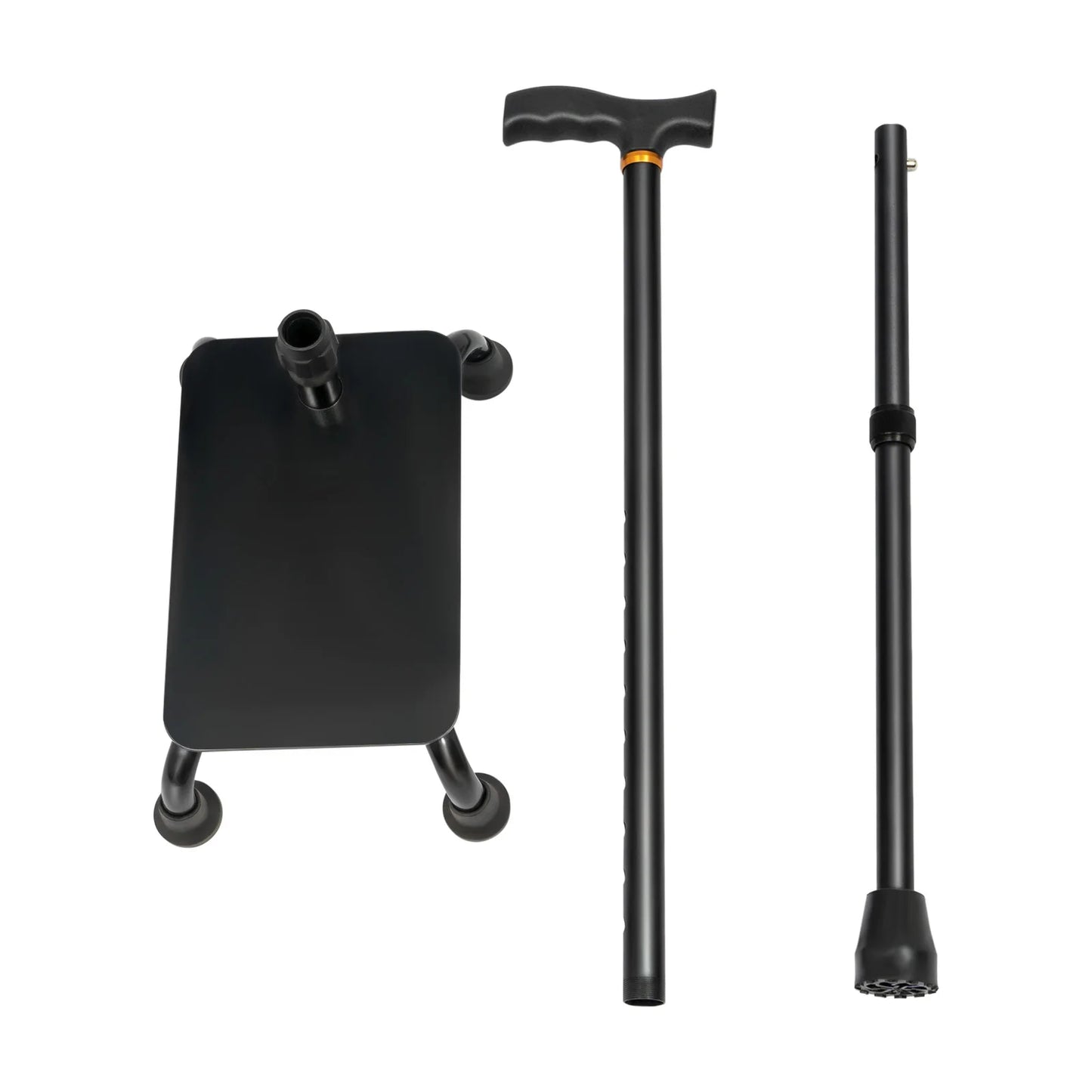 Adjustable Large Pedal Walking Stick Cane Non Slip for Elderly