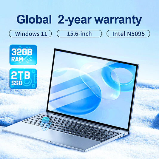 New Intel Celeron N5095 Laptop with 32GB RAM and 2TB SSD