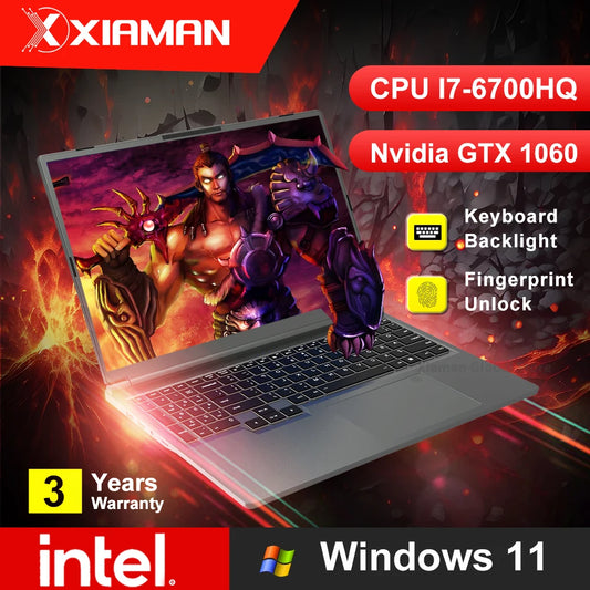 Xiaman 16 Inch Gaming Laptop with Intel Core i7 and GTX 1060
