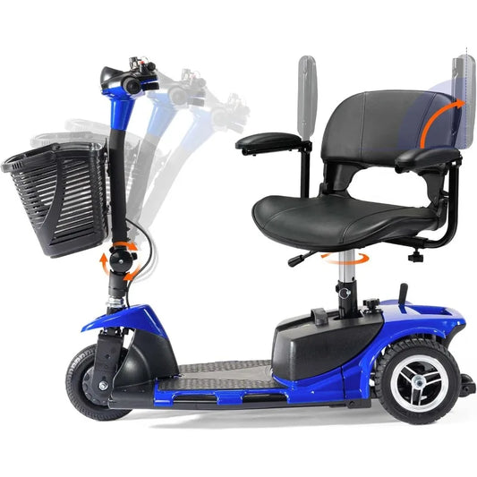 Folding Electric Wheelchair for Travel with Long Range Battery