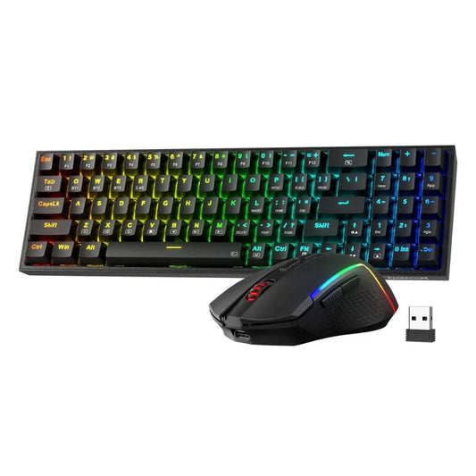Redragon BS136 Gaming Keyboard and Mouse Combo with RGB Lighting and Wireless Convenience