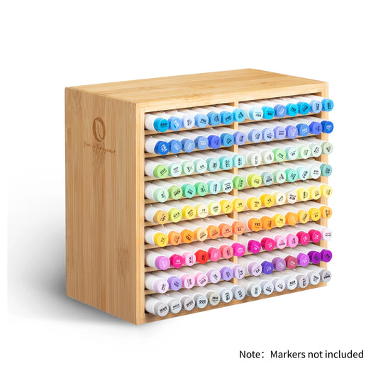 Ohuhu Bamboo Marker Organizer for Easy Desktop Storage