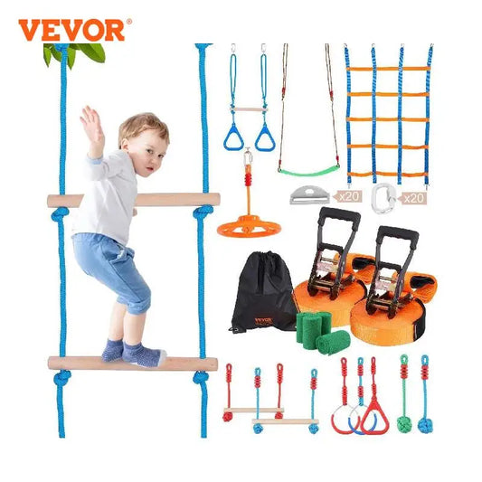 VEVOR Ninja Warrior Obstacle Course for Kids Outdoor Fun