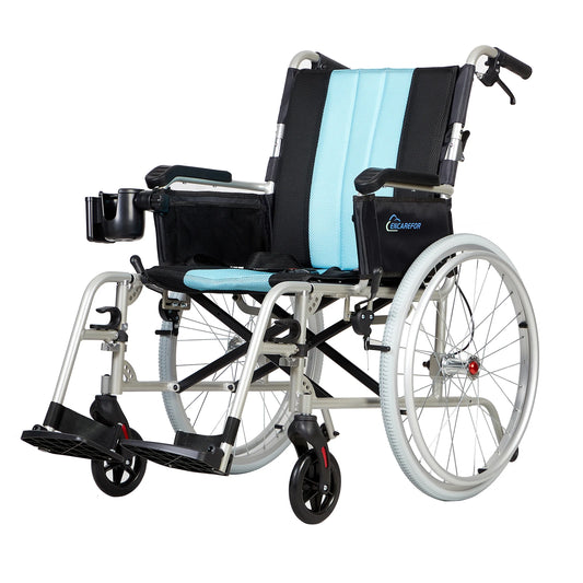 Ultra Lightweight 5.8KG Foldable Wheelchair with 20 Inch Wide Seat